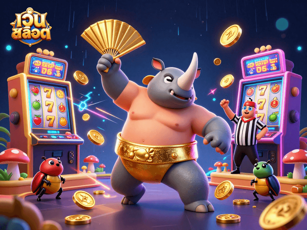 Experience thrilling wins at เว็บสล็อต with vibrant slot machines and engaging 3D characters.