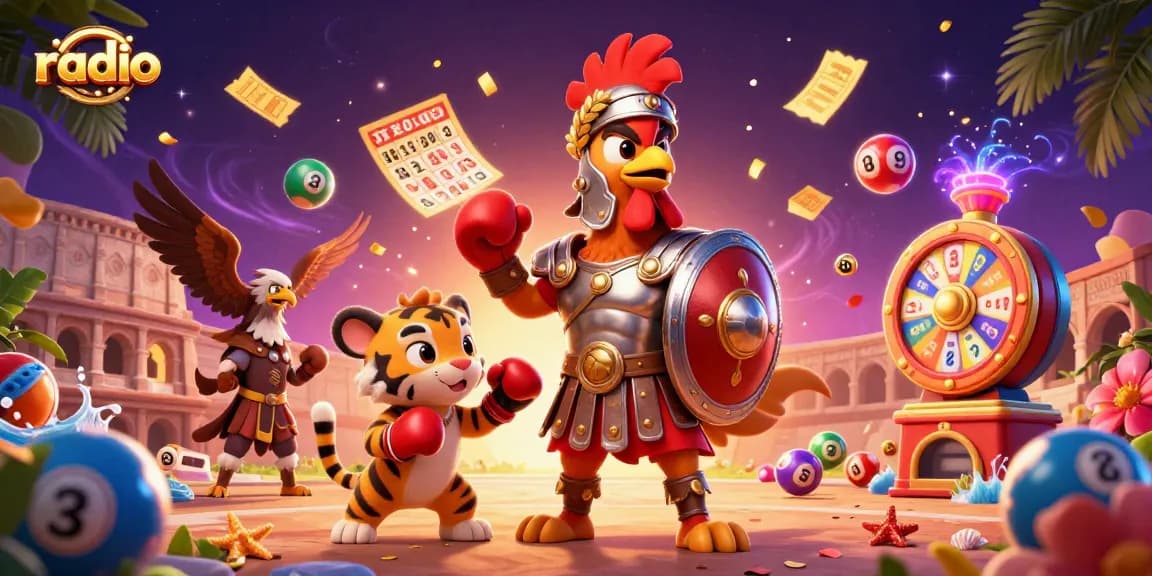 Experience the excitement of radio-inspired gambling with vibrant characters and dynamic game elements.