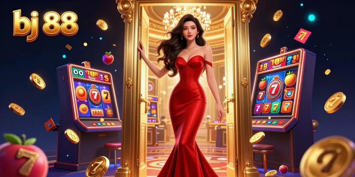 Experience thrilling games at bj 88 with immersive casino visuals featuring jackpots and slot elements.