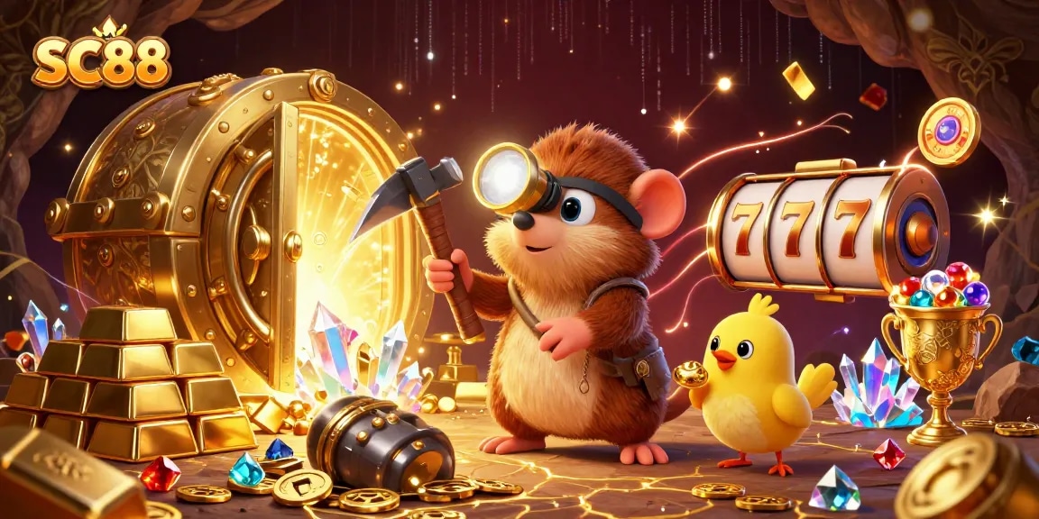 SC88 showcases thrilling features of casino adventures with a mole and canary, mining riches!