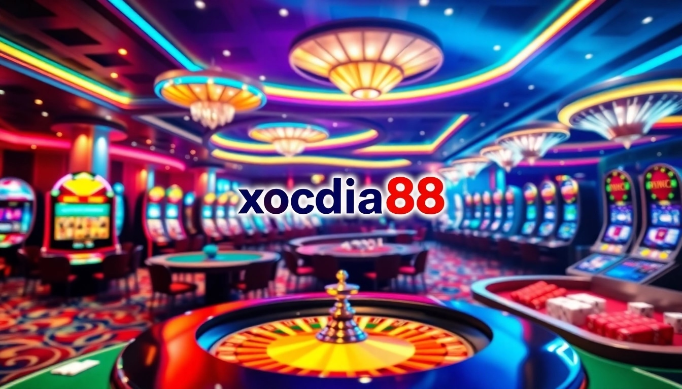 Engaging gameplay at xocdia88 showcasing online casino excitement with vibrant visuals.