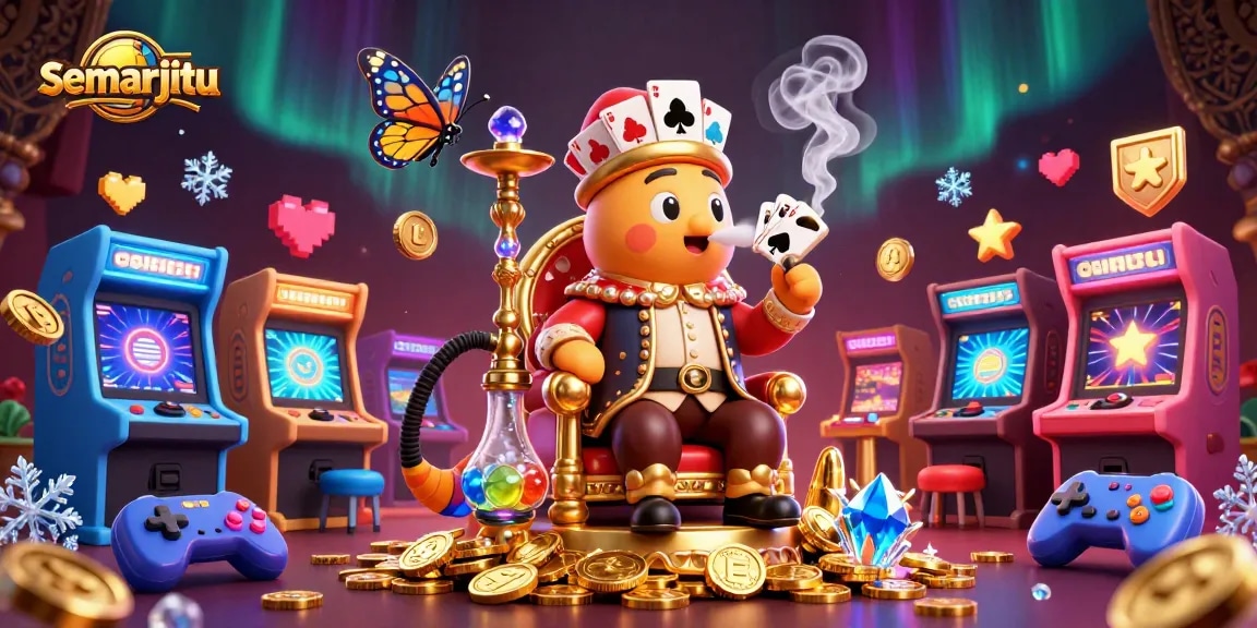 Semarjitu mempengaruhi pemain dengan simbol poker yang mengalir dari asap.