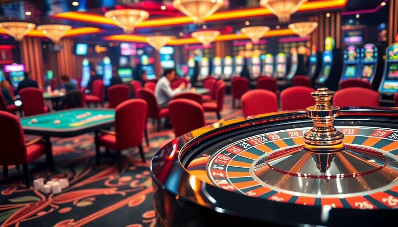 Experience the thrill of AE888 with vibrant casino games and excited players at the table.