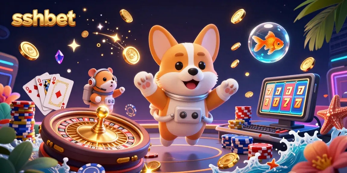 Experience the excitement at sshbet, where vibrant 3D illustrations showcase thrilling casino adventures.
