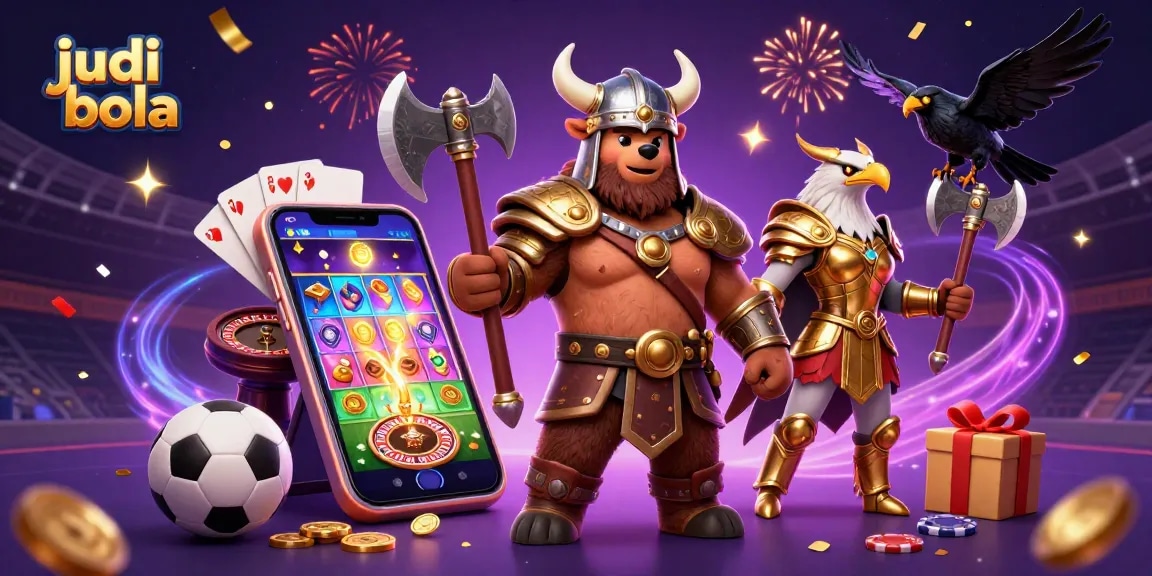 Engage in judi bola with this vibrant illustration showcasing dynamic betting elements.