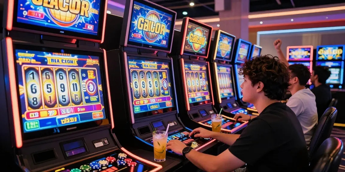 Pengalaman bermain slot gacor di lingkungan kasino online dengan pemain fokus dan suasana menyenangkan.
