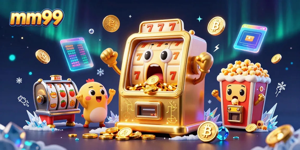 mm99 exposes thrilling jackpots with golden slot machines, electrifying bettors with coin showers.