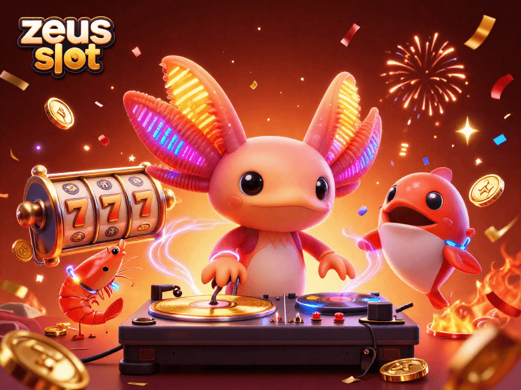 Experience the thrill of zeus slot with vibrant 3D characters and dynamic casino elements.