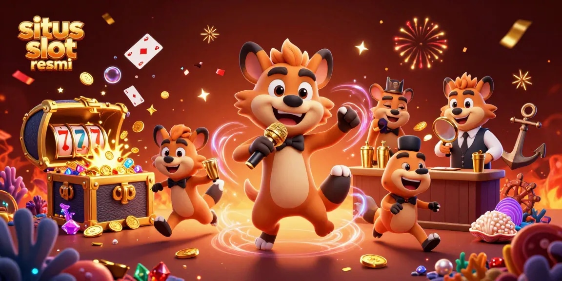 Join the fun at our situs slot resmi with hyenas enjoying a lively comedy casino!