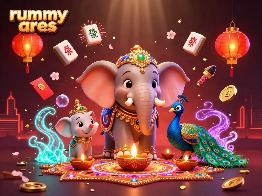 Engage with the vibrant rummy ares online gaming scene featuring colorful Diwali elements and enchanting visuals.