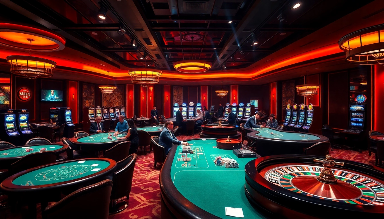 Experience the thrill of ok8386 casino games with vibrant poker tables and roulette action.