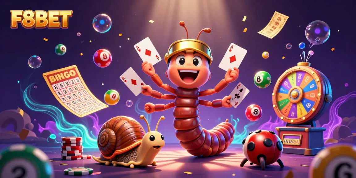 Engage in the F8BET gaming experience with dynamic characters and lively casino elements in vibrant 3D.