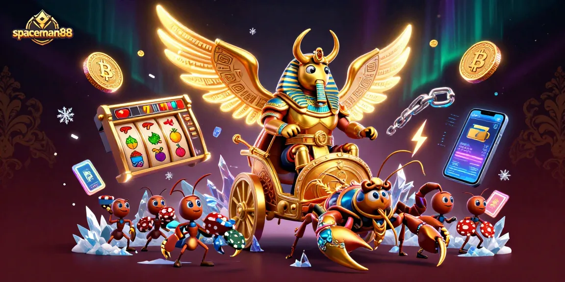 Experience the thrill of spaceman88 with exciting slots and jackpot wins in a vibrant casino scene.
