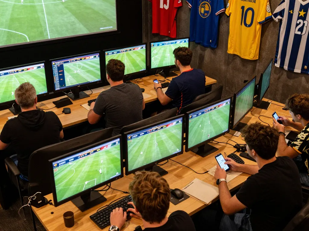 Cà Khịa TV shows fans placing sports bets on their mobile devices during an exciting match.