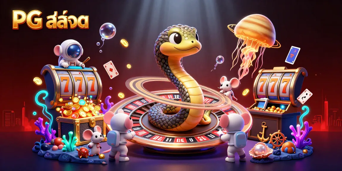 Watch tiny astronaut mice place bets on the PG สล็อต roulette while a golden jellyfish floats by.
