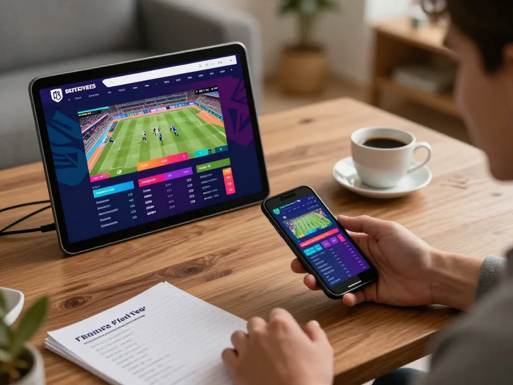 Tỷ lệ kèo nhà cái displayed on a smartphone, illustrating an engaging online sports betting experience.