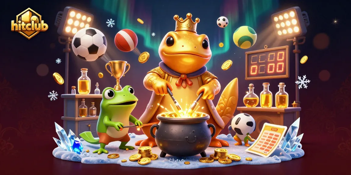 Engage in hitclub gaming with a dynamic scene of a golden salamander alchemist and sports elements.