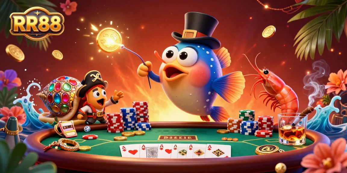 Join the exciting gaming scene at RR88 with an engaging poker atmosphere featuring dynamic characters.