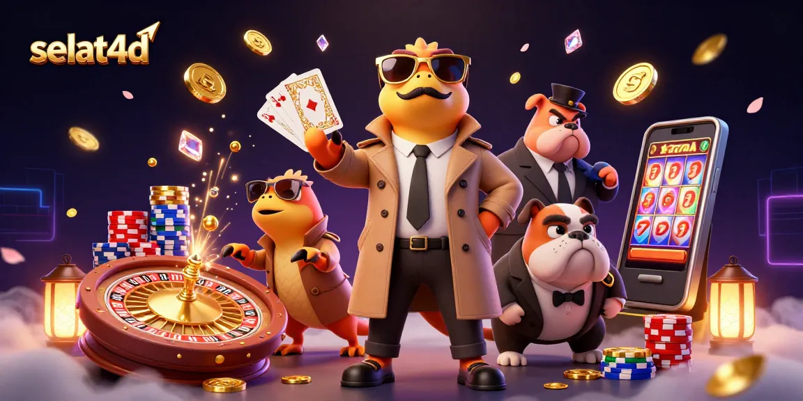 Experience thrilling VIP entry in selat4d's casino scene with raptors and gems.