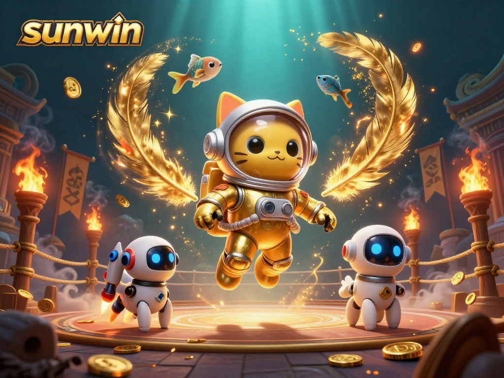 Engage in thrilling gaming with sunwin amidst an ultra-detailed 3D casino scene.