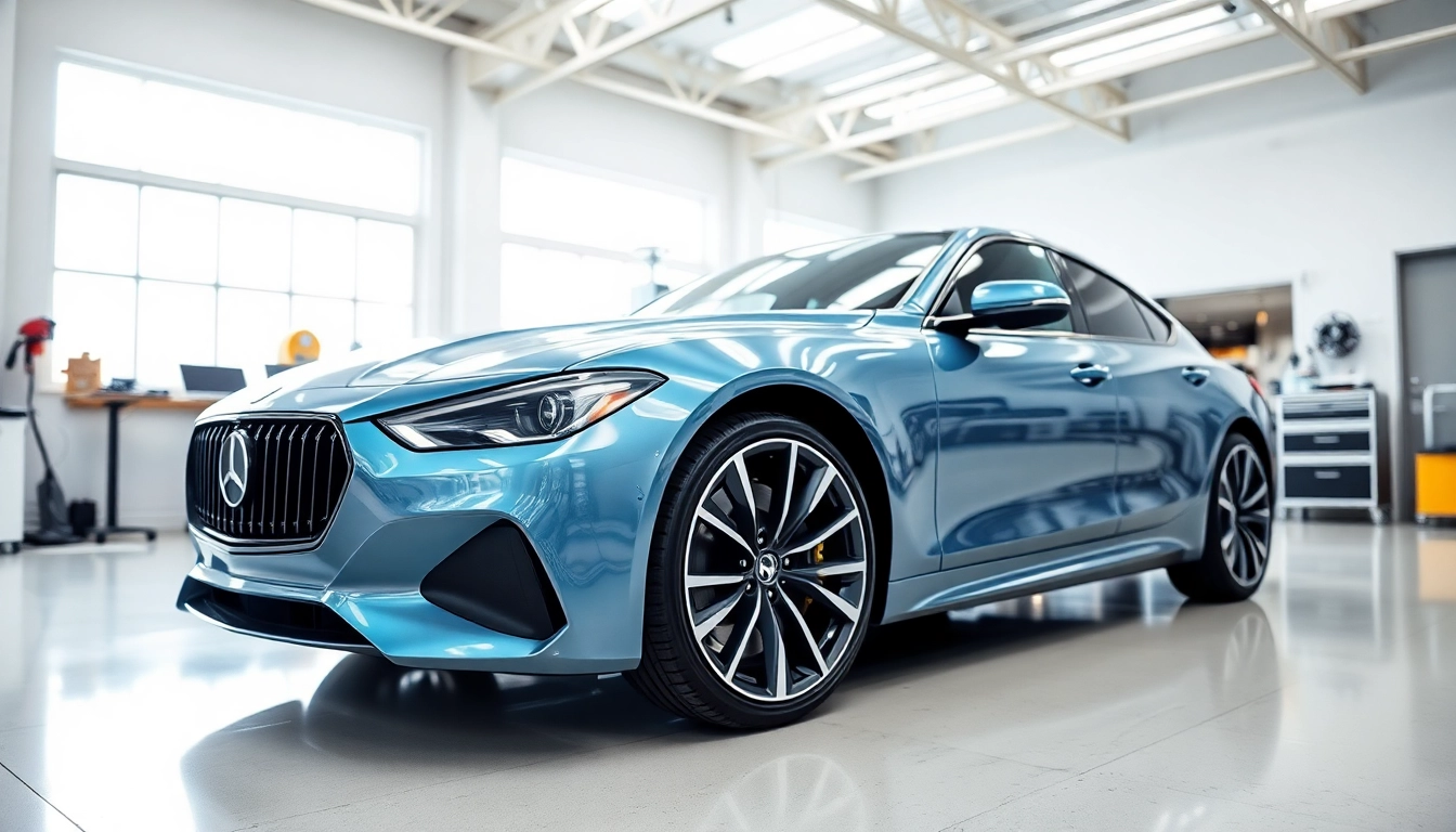 Enhance your vehicle's longevity with paint protection film near me showcased on a premium car.