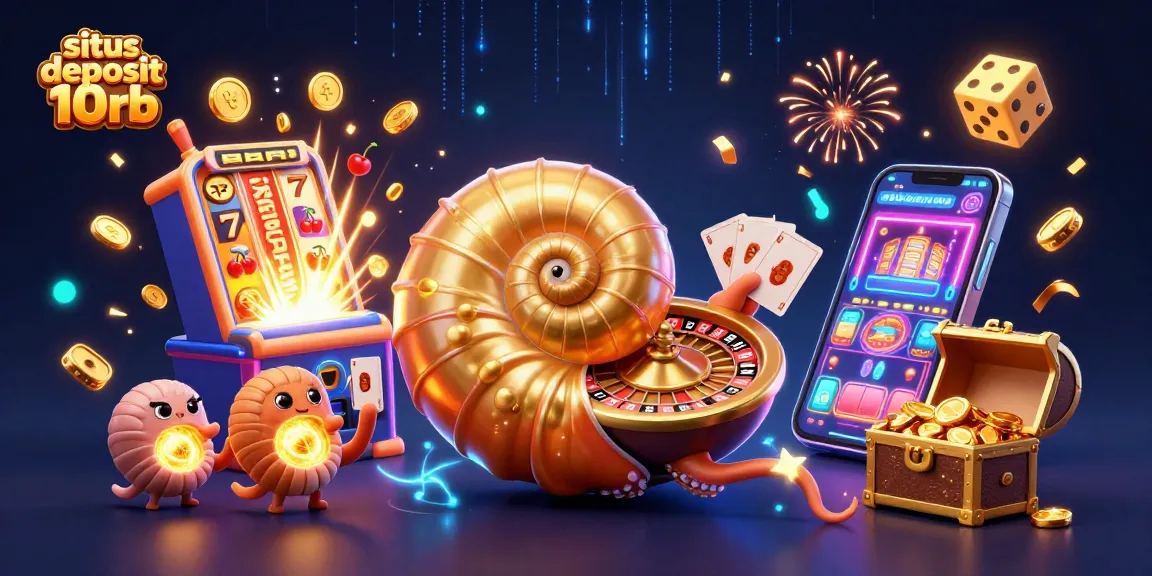 Spin the roulette wheel with a giant nautilus at situs deposit 10rb, surrounded by jackpot symbols and vibrant energy.
