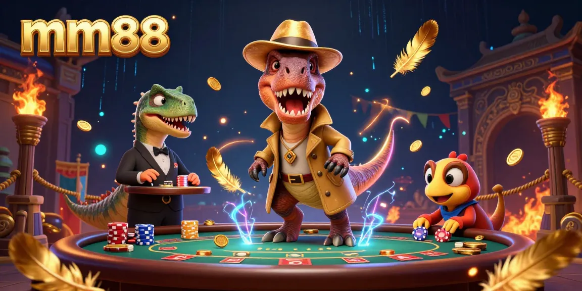 Engage with mm88 using skilled strategies at a vibrant online casino featuring unique characters.