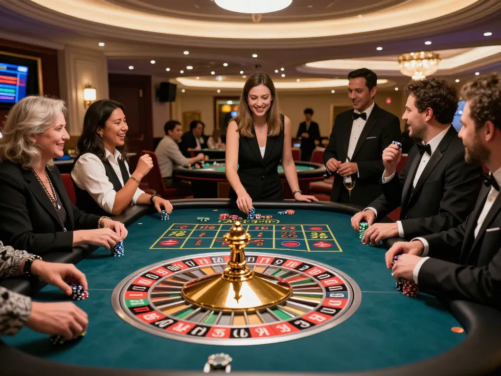Spin the roulette wheel at luck8 during an exhilarating live dealer game with eager players