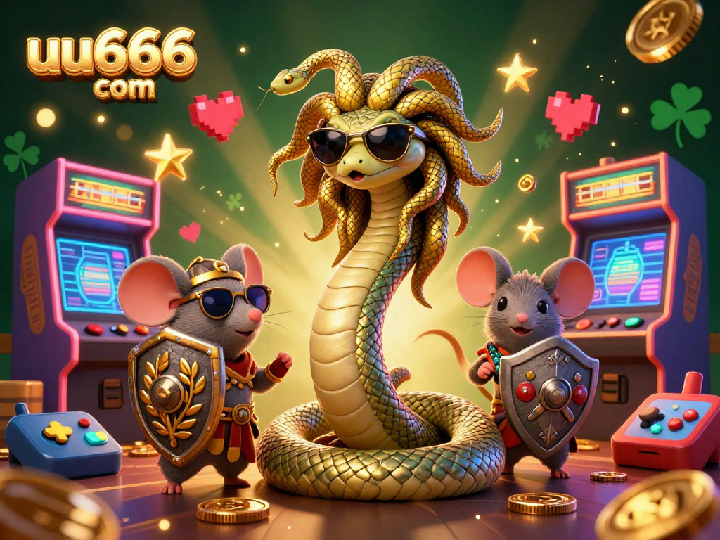 Experience the thrill of uu666 com with colorful arcade elements and friendly Greek mythology characters in a vibrant casino illustration.