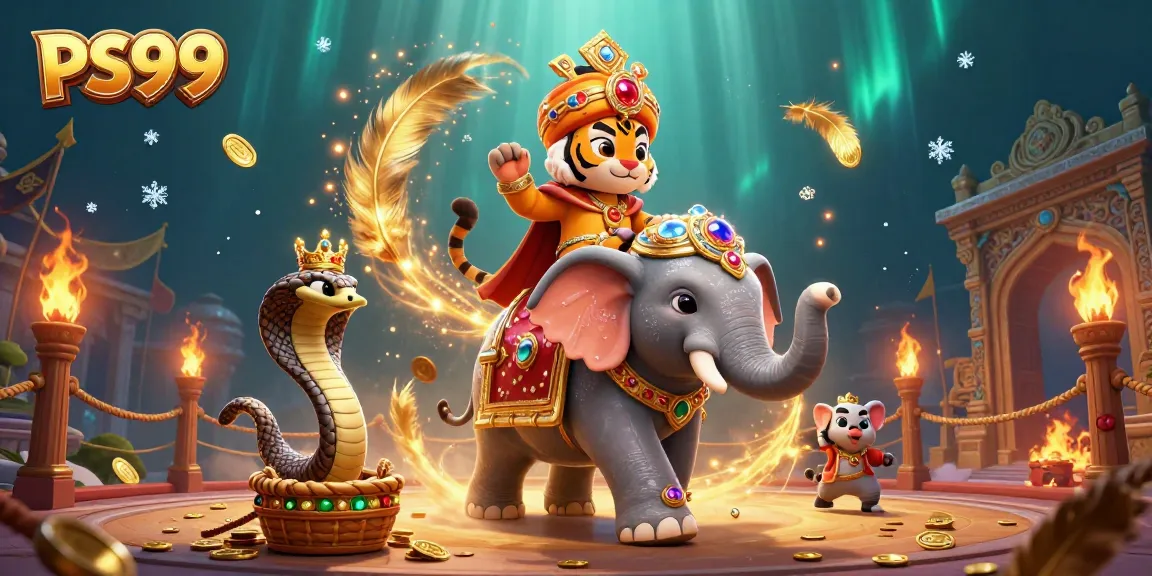 Experience thrilling gameplay at PS99 with an ornate casino scene featuring a maharaja tiger.