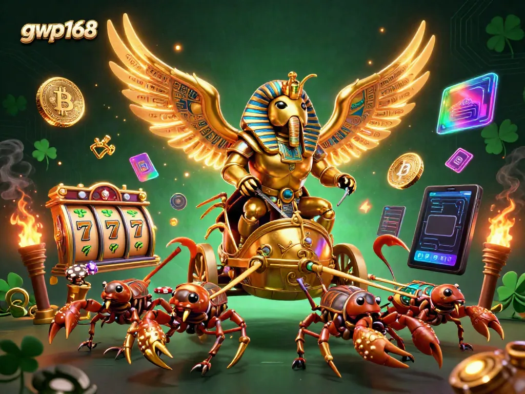 GWP168 menyajikan permainan kasino dengan simbol jackpot emas dan karakter menarik.