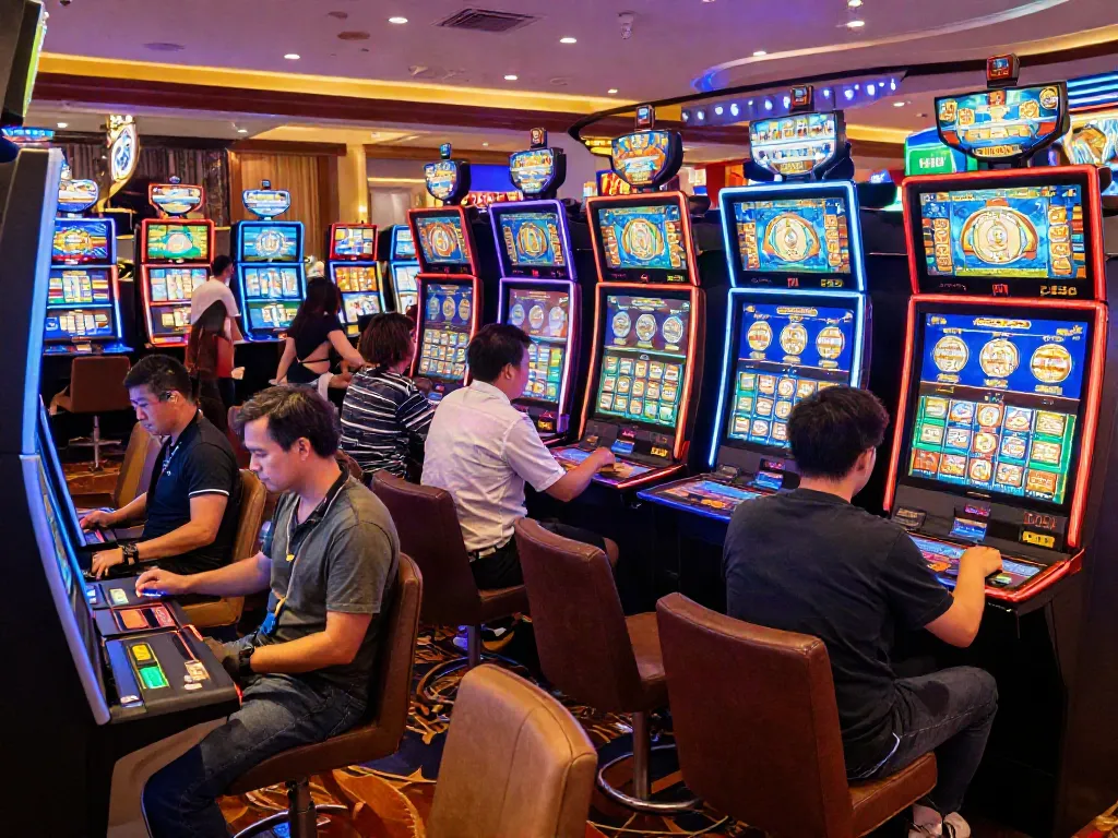 Pengalaman bermain mesin slot Mahjong yang menarik dan meriah di kasino.