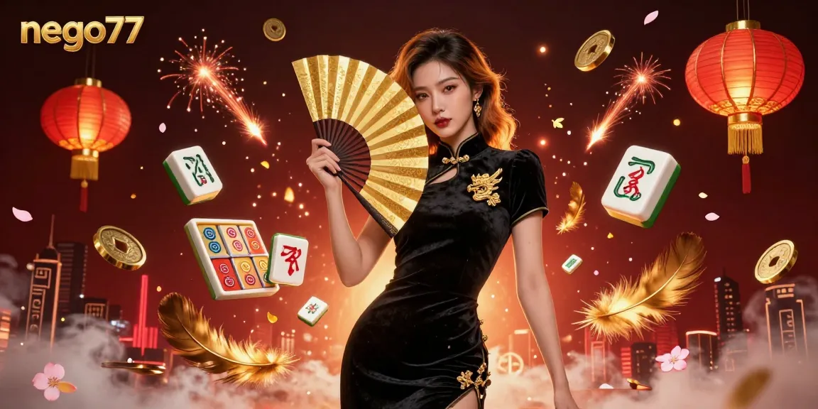 Experience the thrill of nego77 with stunning slots and vibrant game elements in a captivating scene.