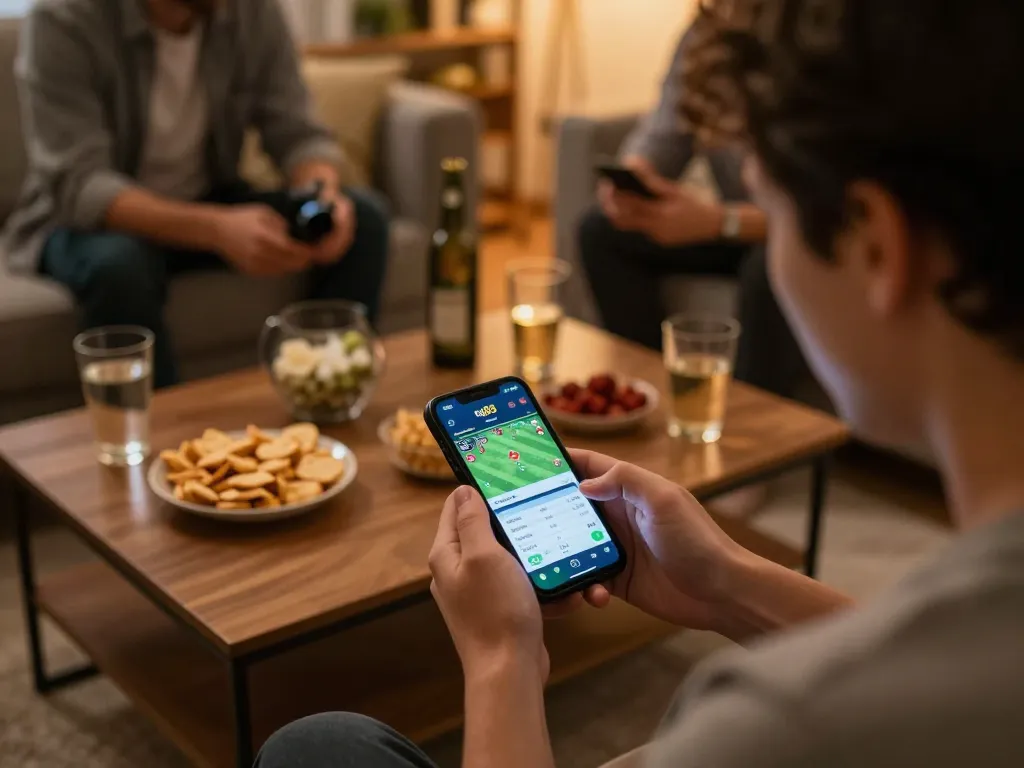 Explore tg88 sports betting excitement in a cozy home atmosphere with live odds on smartphone.