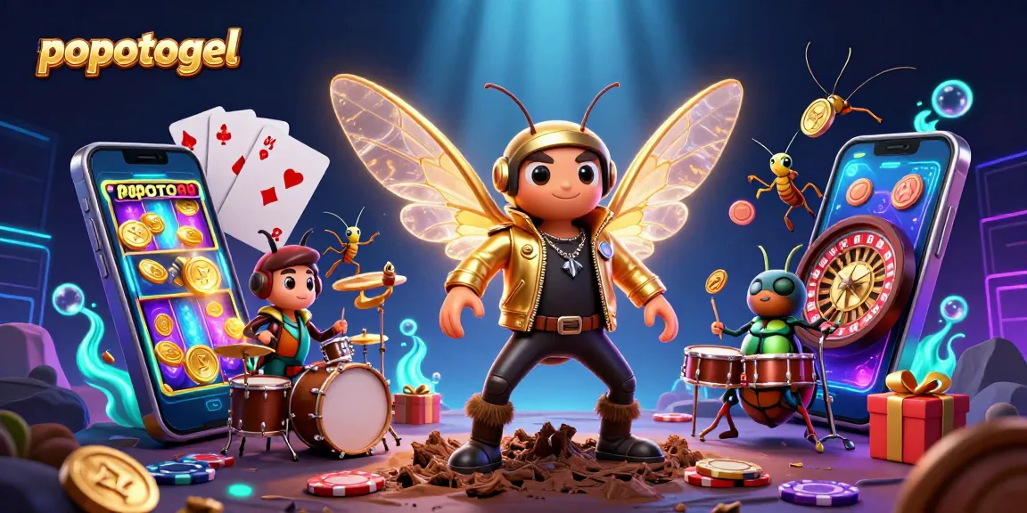 Experience popotogel's thrilling gameplay with a vibrant 3D illustration showcasing dynamic gaming elements.