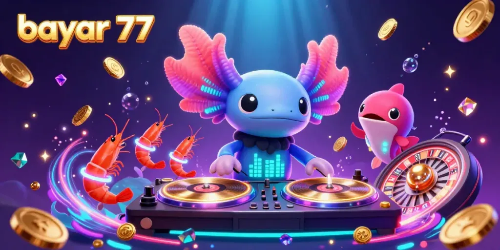 Engage with vibrant gameplay at bayar 77 in this dynamic underwater casino scene.
