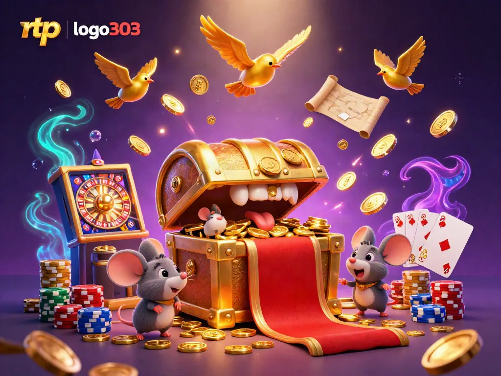 rtp logo303 menarik perhatian dengan peti harta karun 3D dan permainan slot menggiurkan.