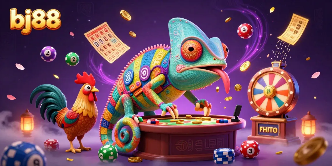 Experience the excitement of bj88's cockfighting arena with vibrant colors and dynamic elements