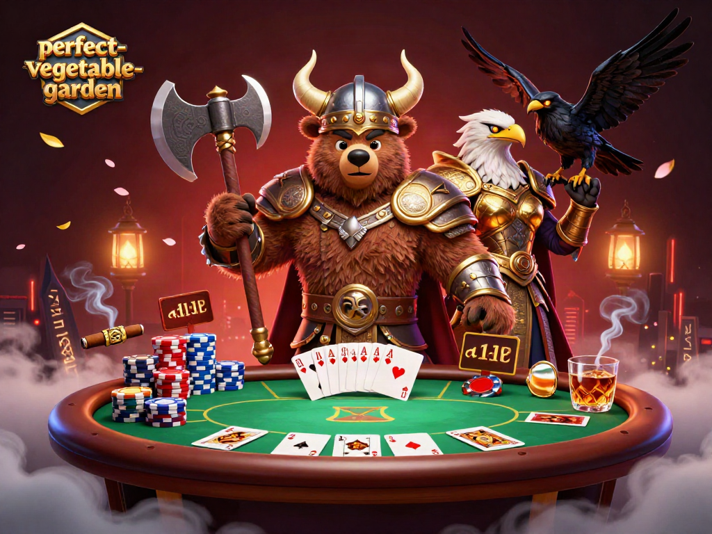 Engage in the dynamic atmosphere of the perfect-vegetable-garden casino with a Viking bear and Valkyrie eagle!