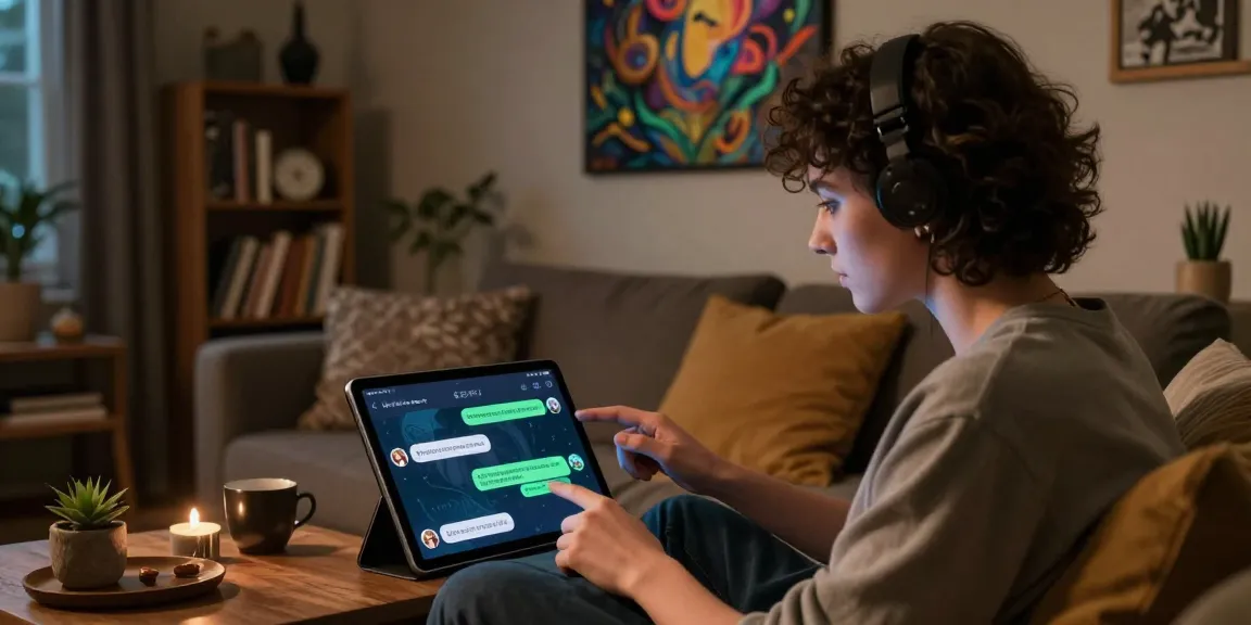 Engaging with nsfw ai companion in a cozy digital setting, showcasing personalized interaction and immersive experience.