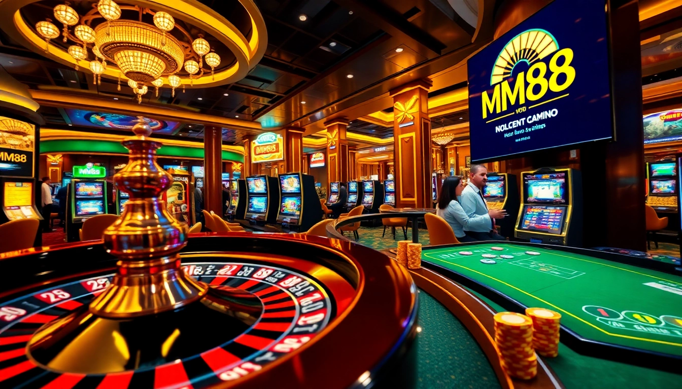 Experience the thrill of MM88 with dynamic online gambling visuals.