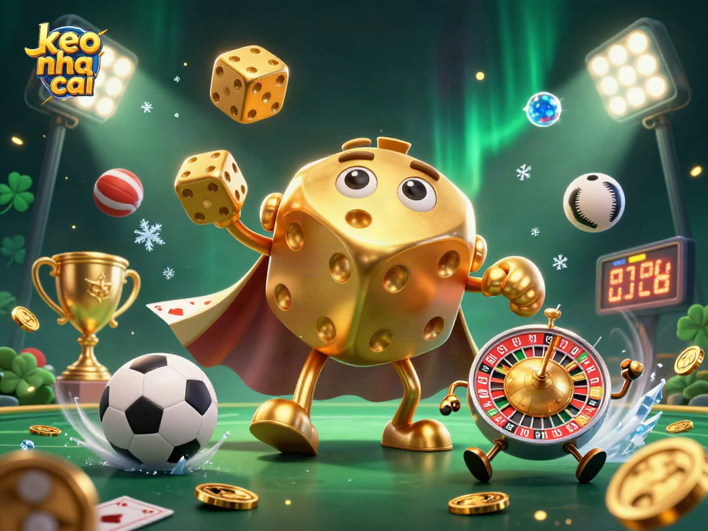 Engage with keo nha cai's thrilling sports betting scene featuring majestic characters and dynamic elements.