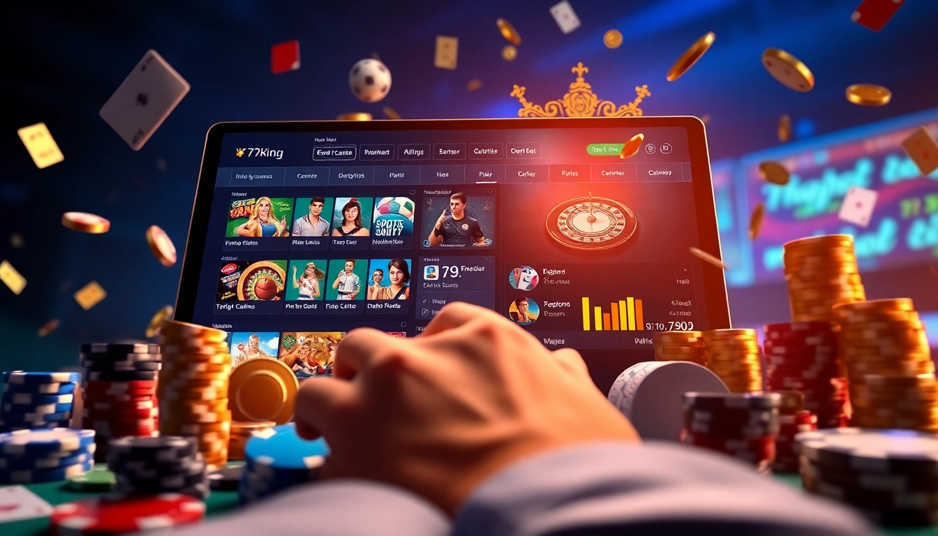 Geëngageerde speler die geniet van de online wedervaring met 79king op een strak apparaat.