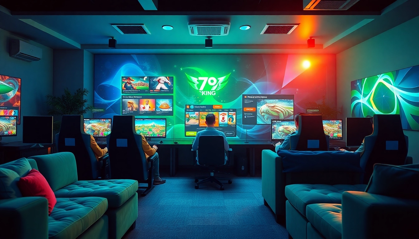 79king Online-Gaming-Plattform mit lebhaftem Interface, das Spieler zum Mitmachen anregen soll.