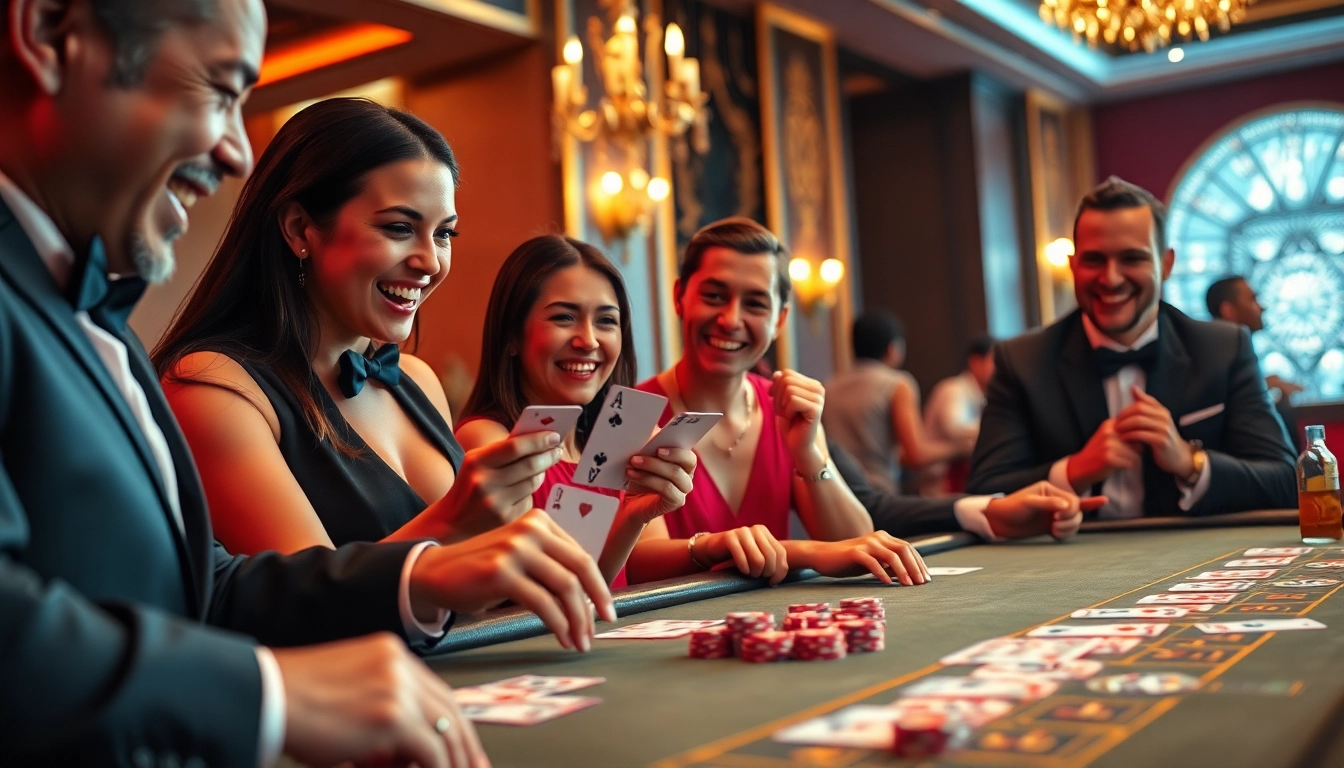 Engage with the excitement of Blackjack Casino as players experience thrilling moments around the table.