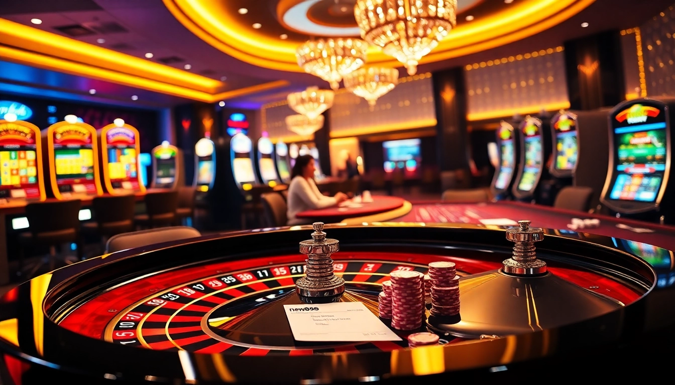 Players enjoying an exciting new888 gaming experience at a luxurious casino.