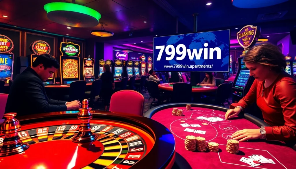 A thrilling gambling experience at https://789win.apartments/ featuring roulette and poker games.