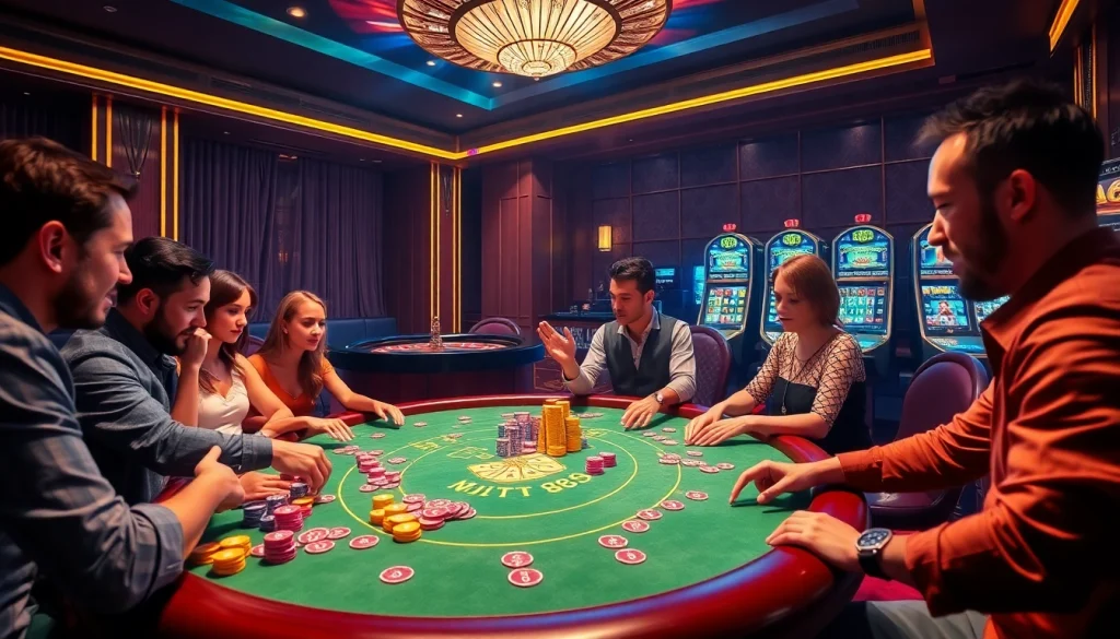Experience the excitement of MM88 with vibrant gambling tables and thrilling games.