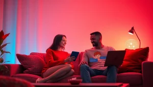 Engaging virtual conversation showcasing free sex ai in a cozy setting.