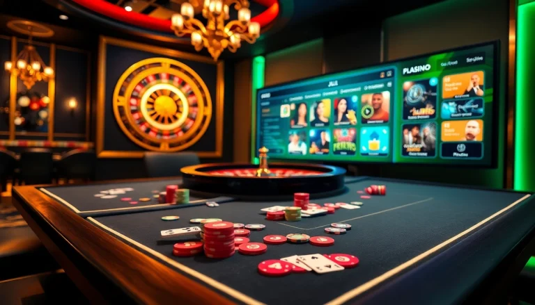 Engaging gameplay experience with JILI's casino games, cards, and roulette in a luxurious setting.